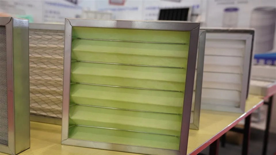 فولڈ ایبل پلیٹڈ ایئر فلٹر گتے فریم اے سی فرنس ایئر فلٹر