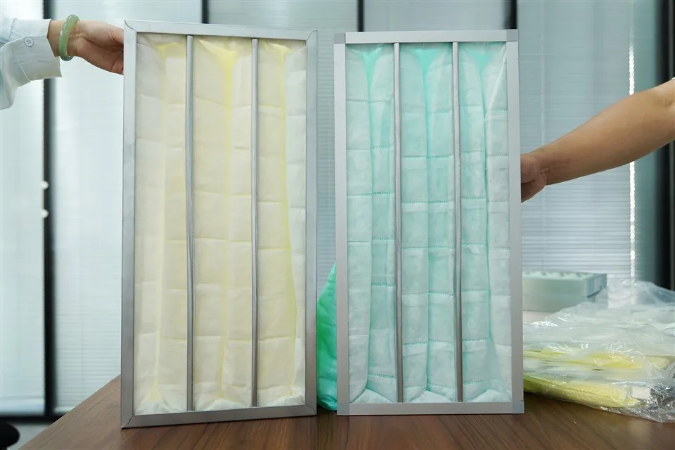 وینٹیلیشن سسٹم ایلومینیم فریم F7 F8 F9 جیبی ایئر فلٹر